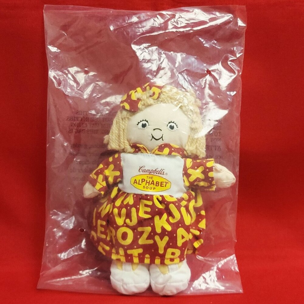 Campbells Alphabet Soup Kids Plush Beanie Doll 2001
